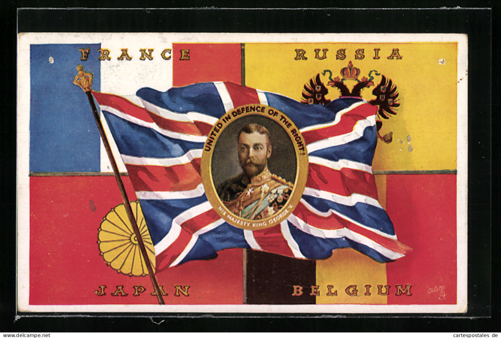 Pc France - Russia - Japan - Belgium, König George V. Von England  - Royal Families