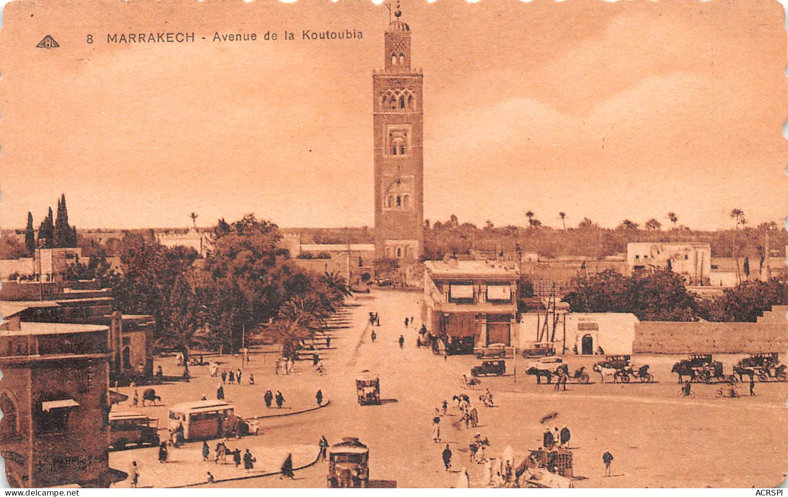 MAROC Marrakech  Avenue De Koutoubia  18 (scan Recto Verso)MF2769VIC - Marrakech