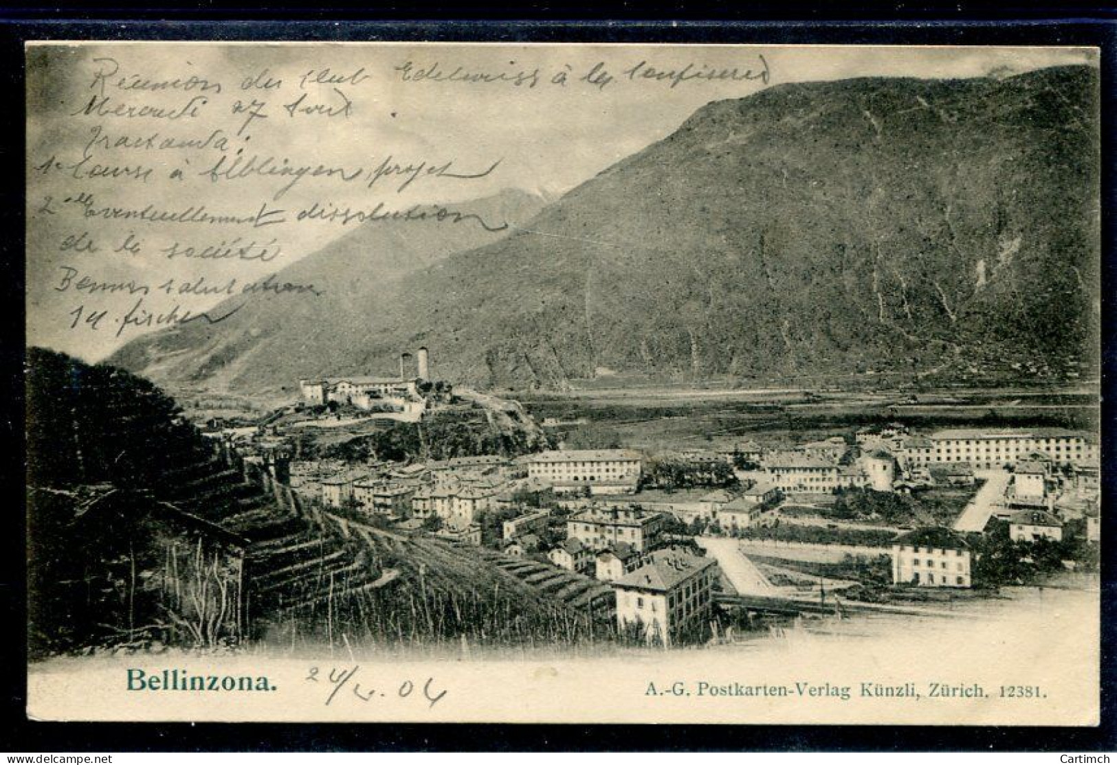 00005 Bellinzona - Veduta Generale - Inizio Secolo - Bellinzone