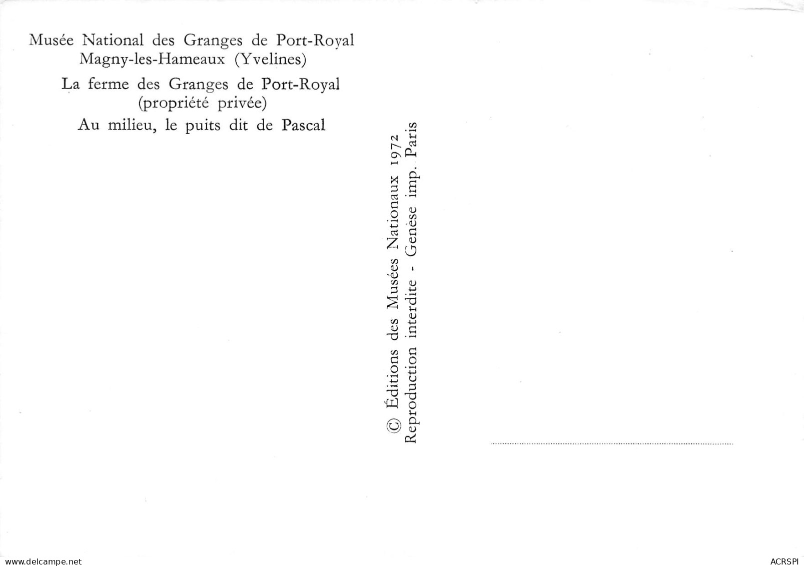 78  MAGNY LES HAMEAUX La Ferme Des Granges De Port Royal Le Puits De Pascal  4 (scan Recto Verso)MF2770TER - Magny-les-Hameaux