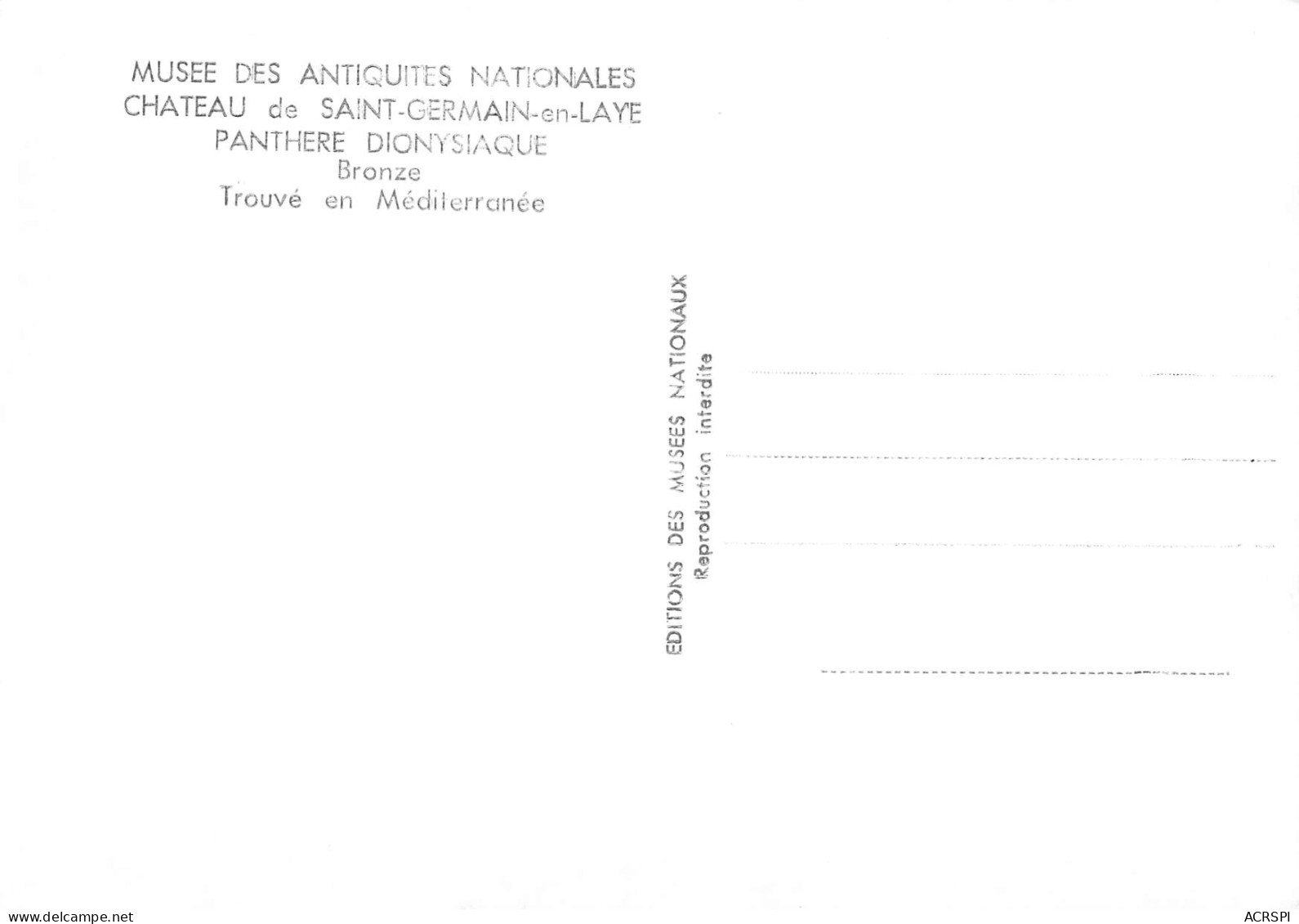 78  SAINT GERMAIN EN LAYE Panthere Dionysiaque En Bronze  13 (scan Recto Verso)MF2770TER - St. Germain En Laye (Château)