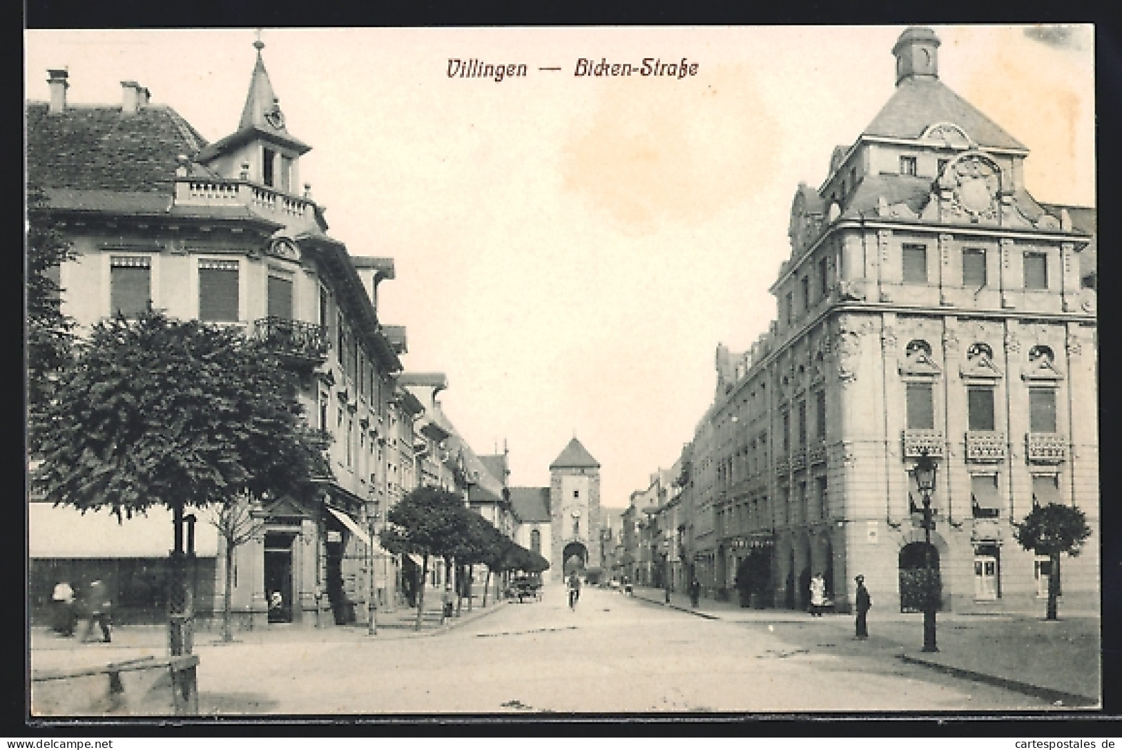 AK Villingen / Baden, Blick In Die Bickenstrasse  - Baden-Baden