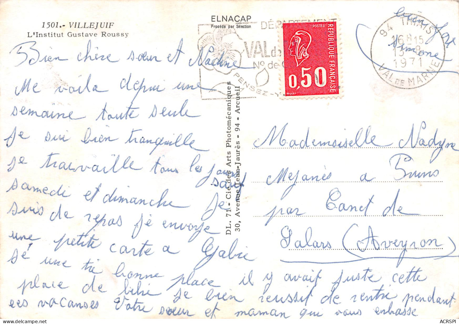 VILLEJUIF  L' Institut Gustave ROUSSY  73 (scan Recto Verso)MF2770TER - Villejuif