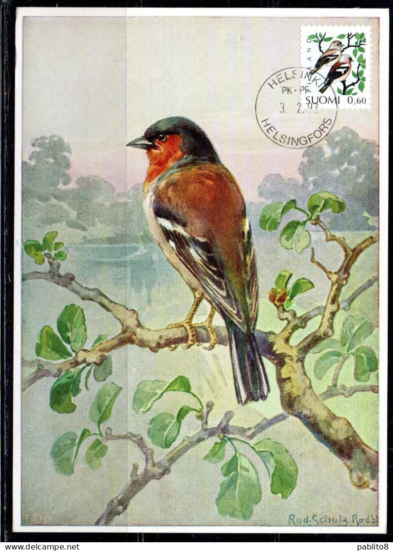 SUOMI FINLAND FINLANDIA FINLANDE 1991 1992 BIRDS FAUNA ROBIN BIRD 60p MAXI MAXIMUM CARD - Maximumkarten (MC)