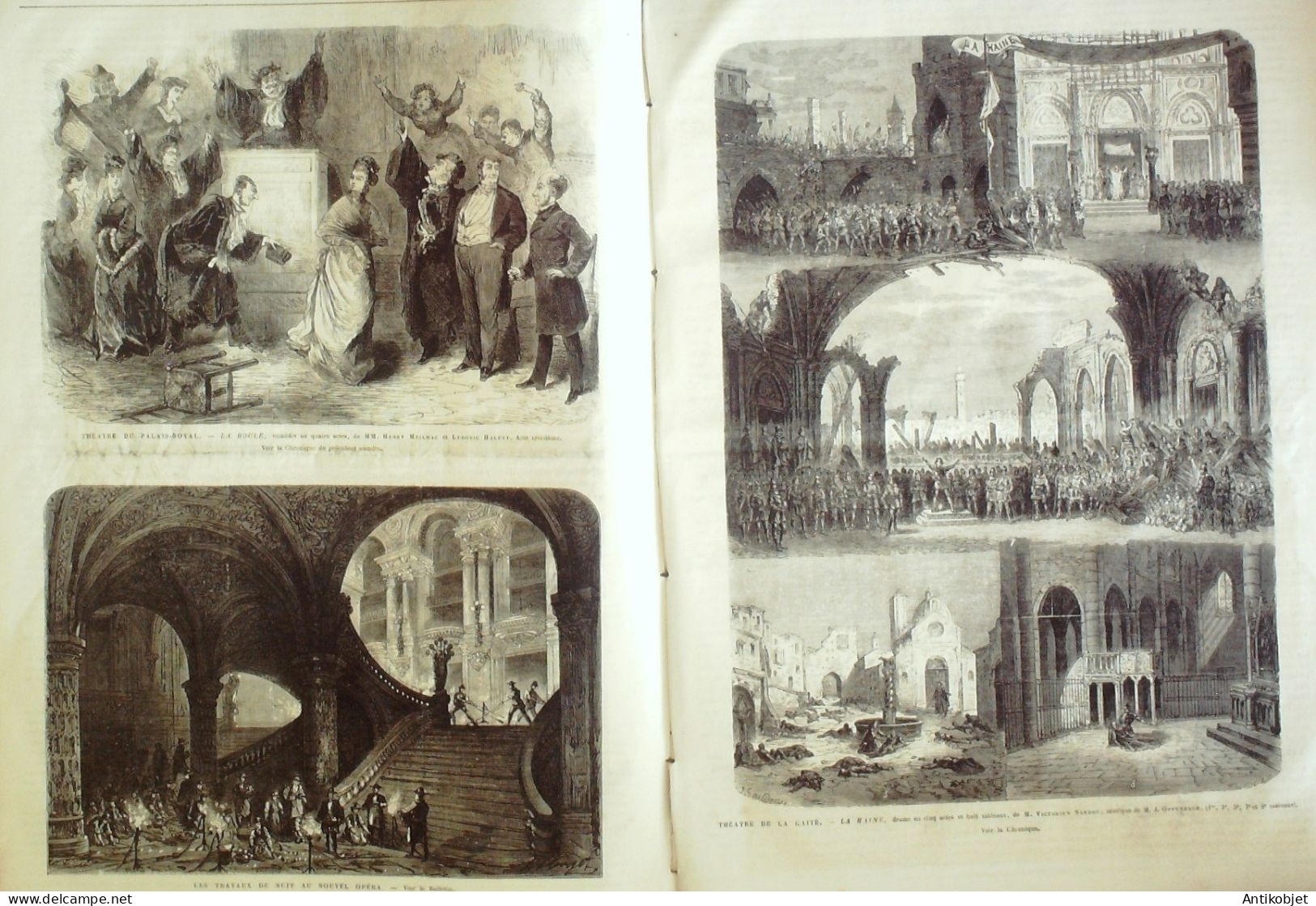 L'Univers Illustré 1874 N°1029 San-Remo Halle Au Blé Paris Ramasseuses De Bois Malaisie Gutta-perchaChasse Caoutchouc - 1850 - 1899