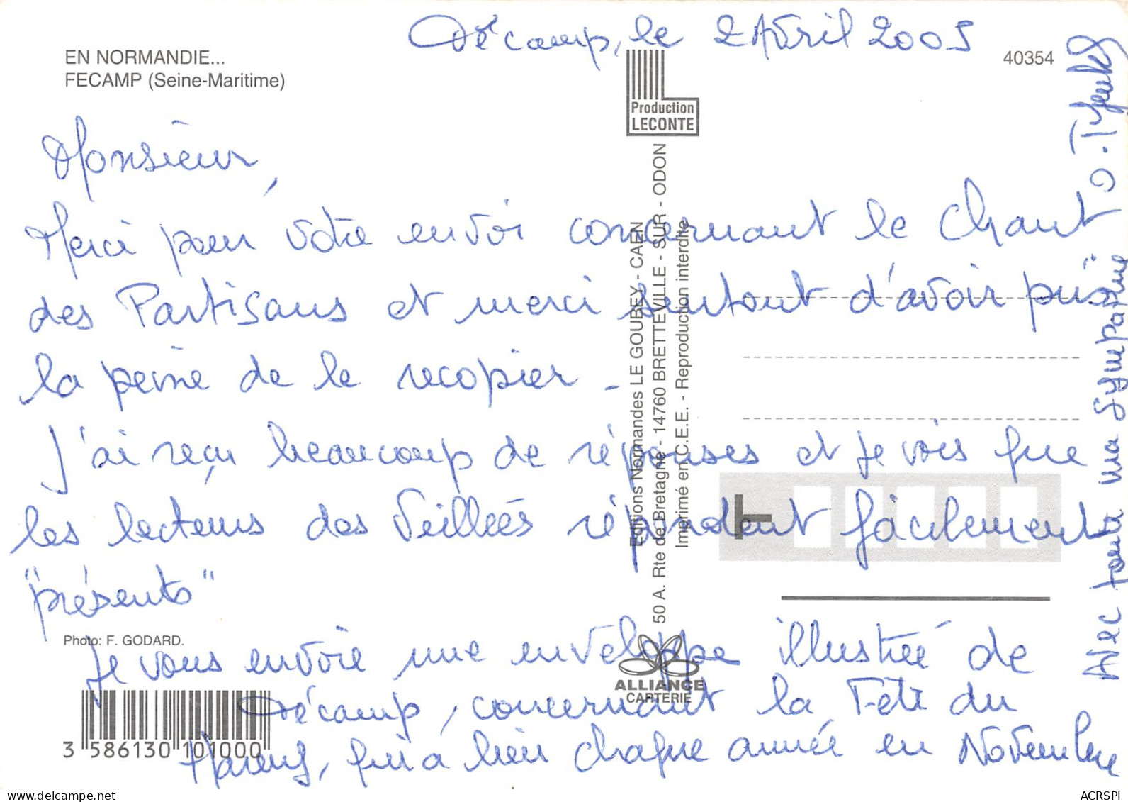 76 FECAMP Les Falaises  36 (scan Recto Verso)MF2770VIC - Fécamp