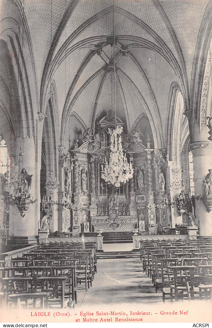 61 LAIGLE église Saint Martin Intérieur  64 (scan Recto Verso)MF2770VIC - L'Aigle