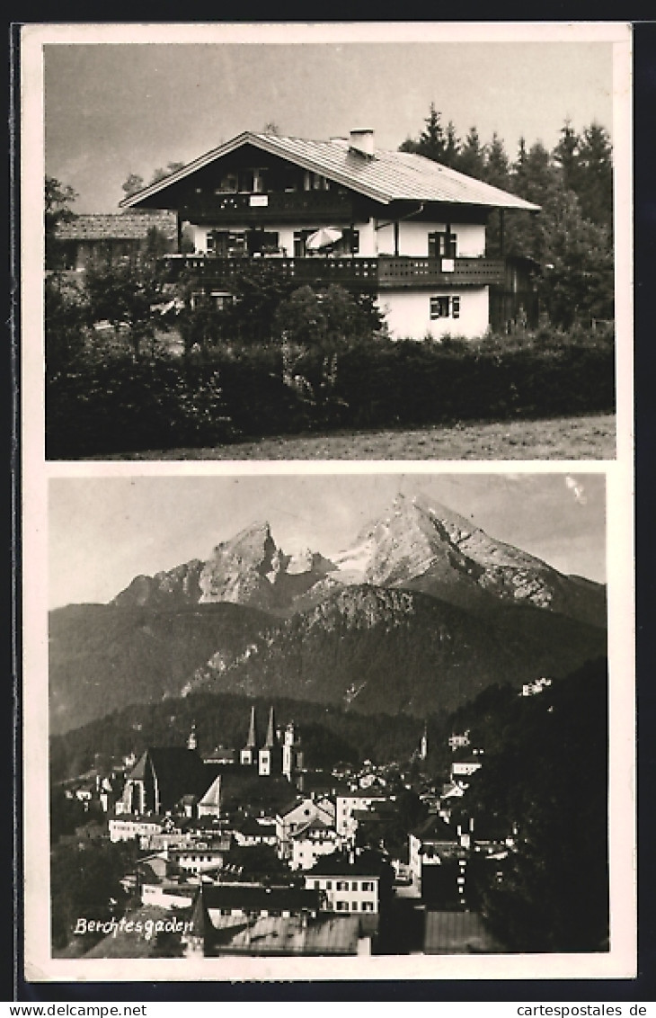 AK Berchtesgaden, Ansicht Einer Hotel-Pension, Ortsansicht  - Berchtesgaden