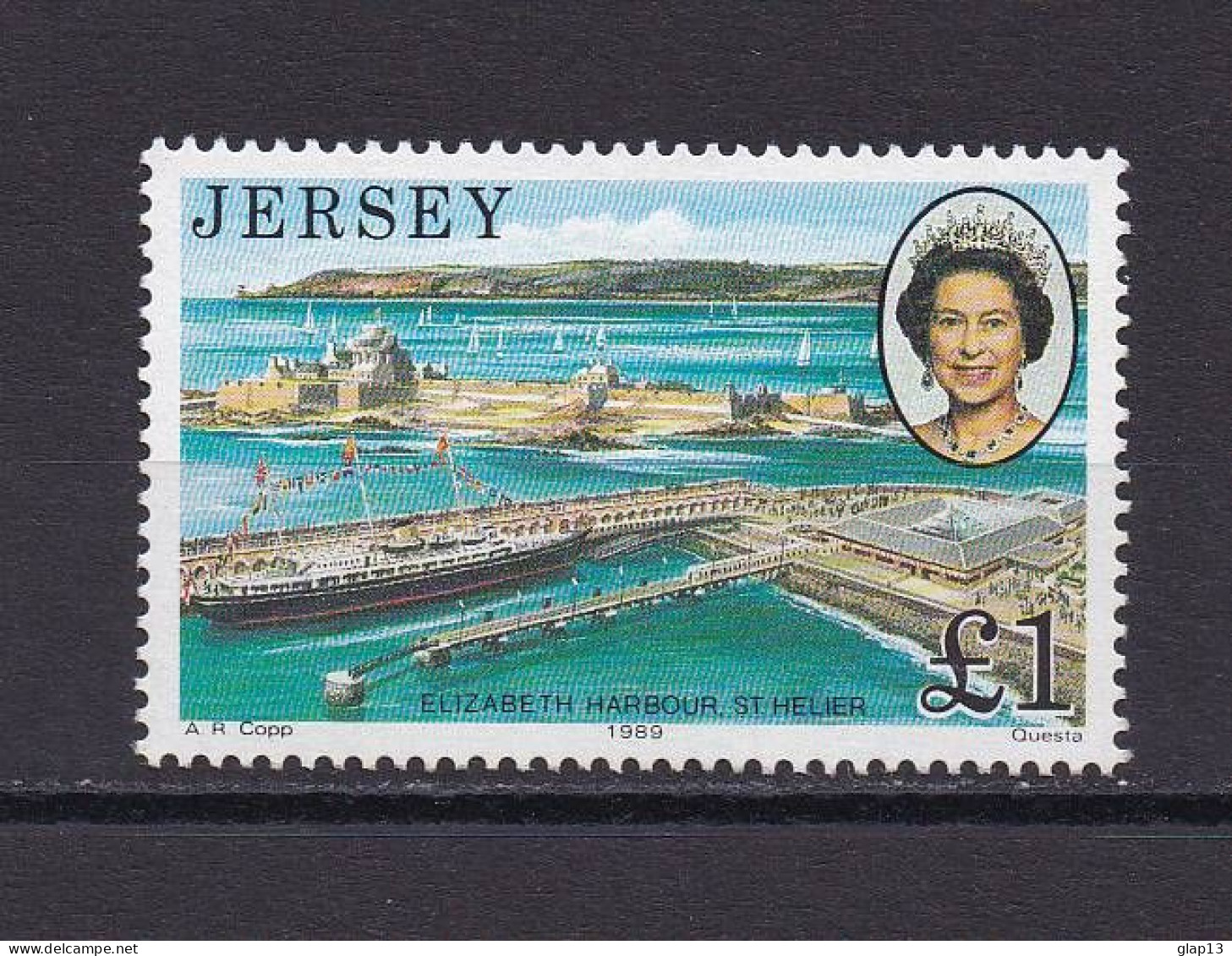 JERSEY 1989 TIMBRE N°478 NEUF** PORT ELIZABETH - Jersey