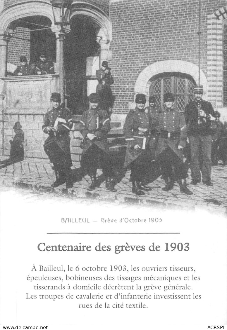 BAILLEUL Centenaire Des Gèves De 1903 En Flandre Janvier 2003  61 (scan Recto Verso)MF2771BIS - Autres & Non Classés