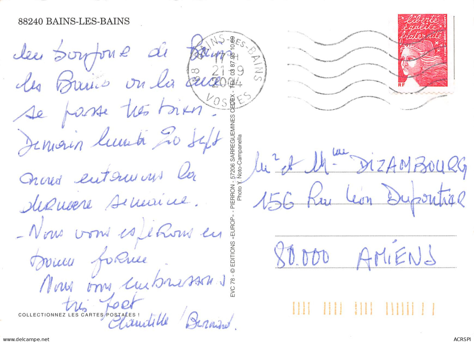 88  BAINS LES BAINS Le Parc Saint Colomban Et Divers Vues   54 (scan Recto Verso)MF2771TER - Bains Les Bains