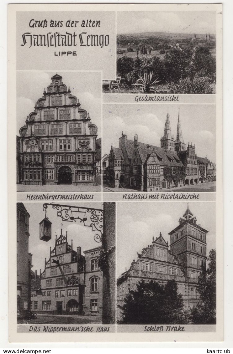 Gruß Aus Der Alten Hansestadt Lemgo, Lippe  - (Deutschland)  - 1954 - Lemgo
