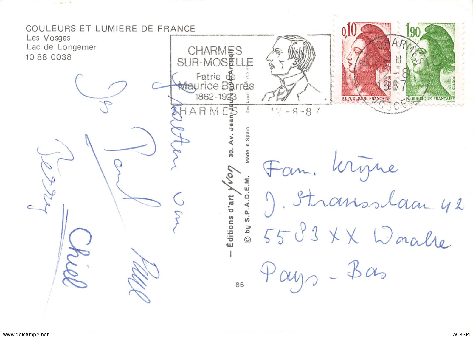 88 XONRUPT LONGEMER   Un Pecheur Sur Le Lac  3 (scan Recto Verso)MF2771VIC - Xonrupt Longemer