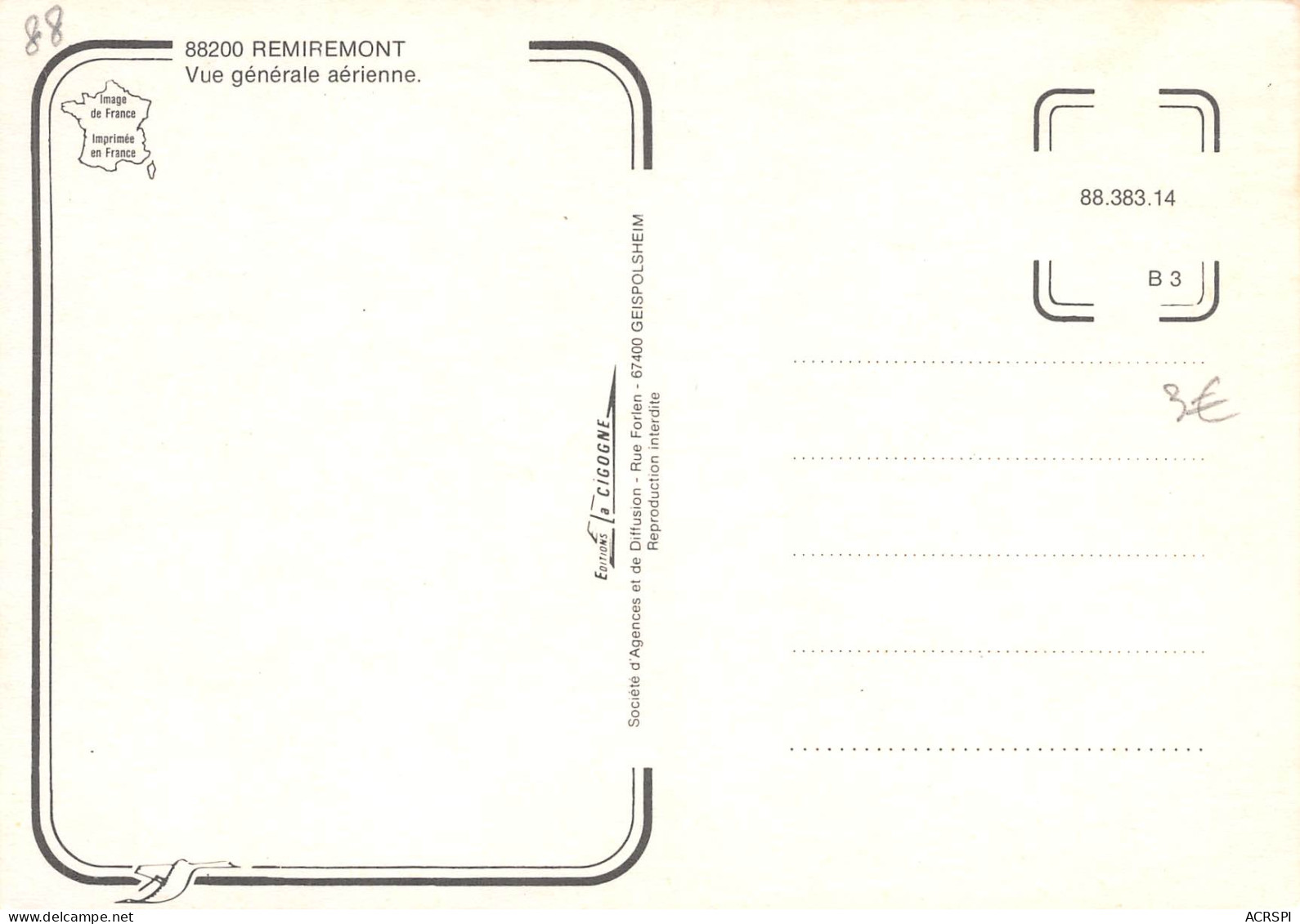 88 REMIREMONT Vue Générale Aérienne 12 (scan Recto Verso)MF2771VIC - Remiremont