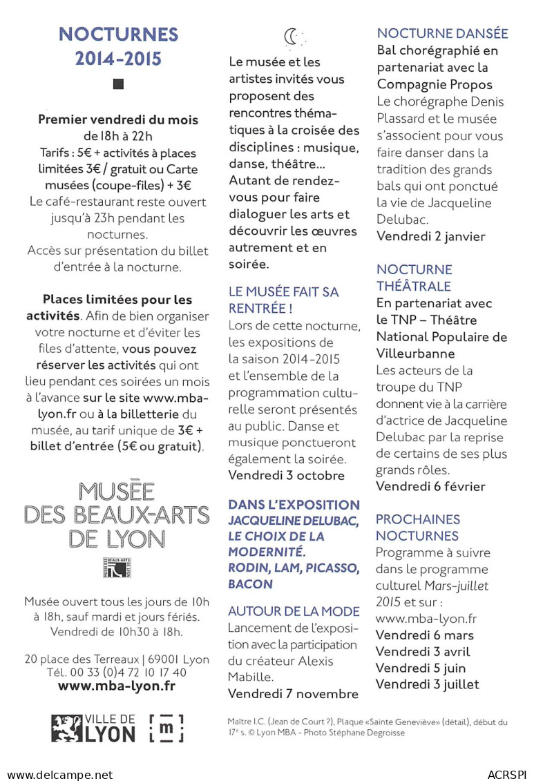 69 LYON Musée Des Beaux Arts En Nocturnes 53 (scan Recto Verso)MF2771VIC - Andere & Zonder Classificatie