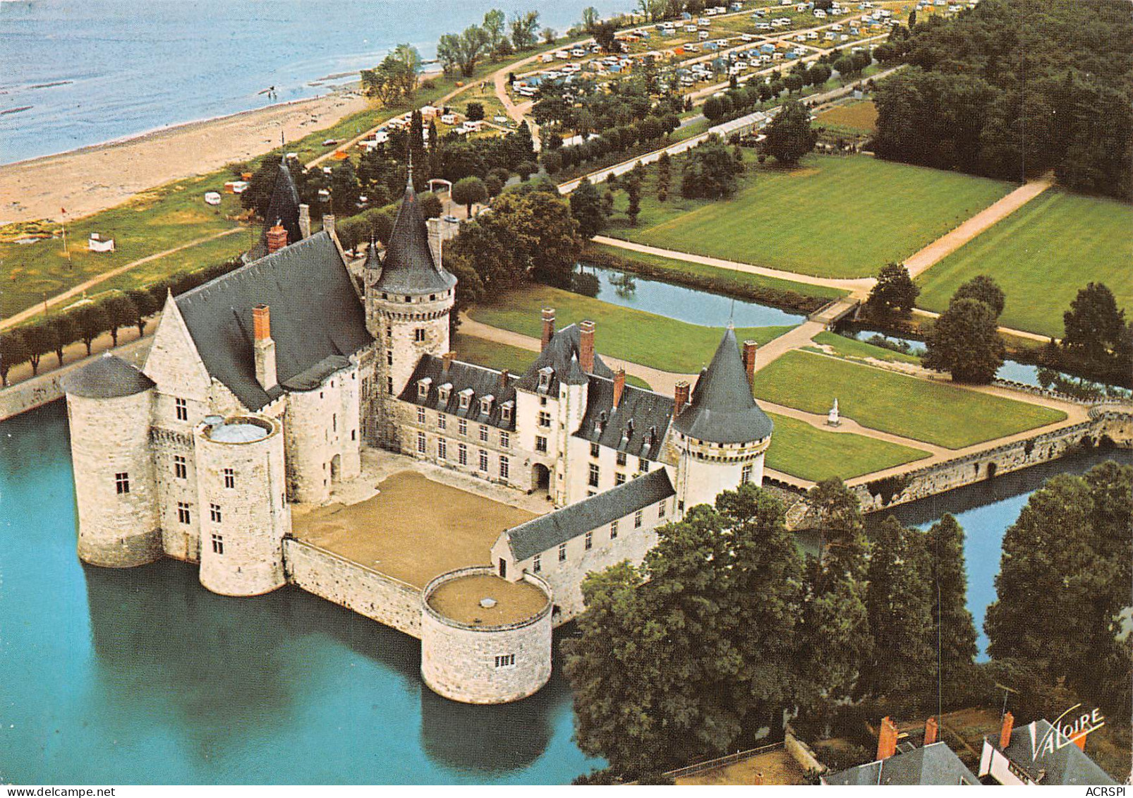 45  SULLY SUR LOIRE Vue Aérienne Du Chateau Et Du Camping   57 (scan Recto Verso)MF2772BIS - Sully Sur Loire