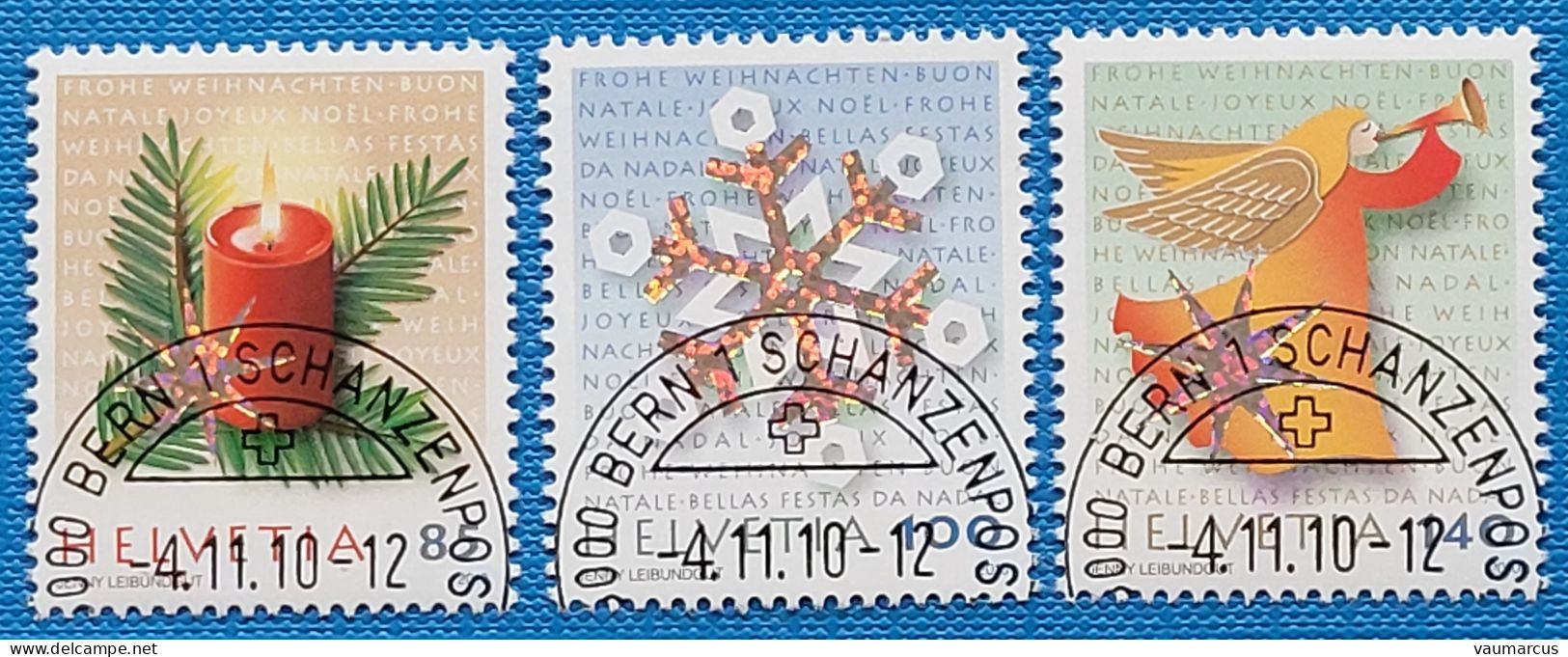 2010 Zu 1373-75 / Mi 2183-85 / YT 2109-11 NOËL Obl. - Used Stamps