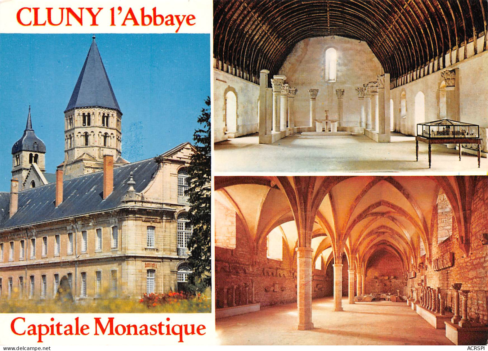 71  CLUNY  L'Abbaye 3 Vues  48 (scan Recto Verso)MF2772VIC - Cluny