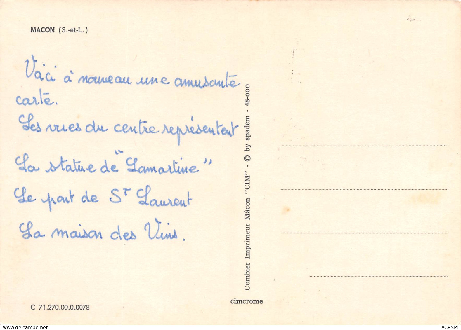 MACON  Amusante Carte  16  (scan Recto Verso)MF2773BIS - Macon