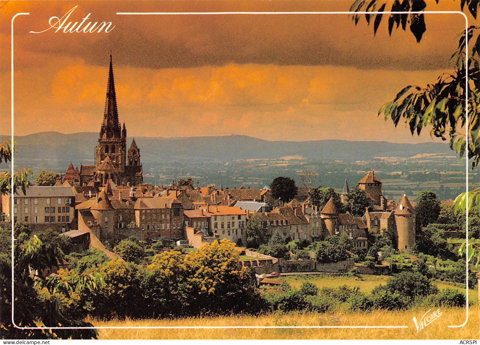 AUTUN  Vue Panoramique Sur La Ville Médiévale Cathédrale Et  Remparts  50  (scan Recto Verso)MF2773BIS - Autun
