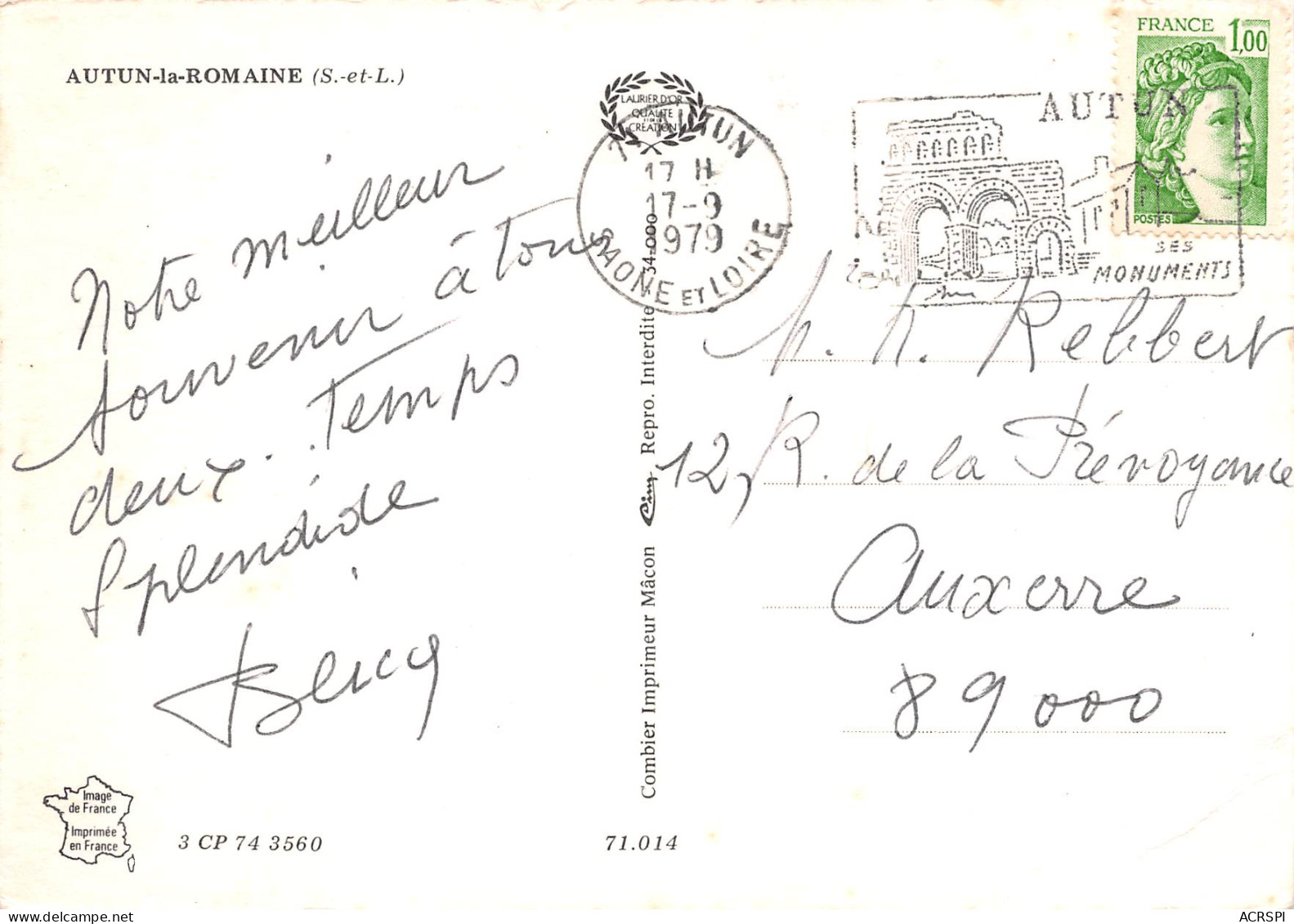 AUTUN  La Romaine  64  (scan Recto Verso)MF2773BIS - Autun