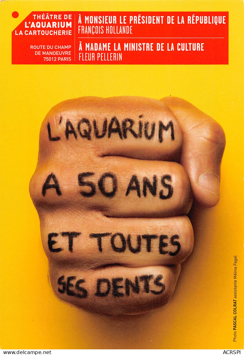 PARIS 12 Théatre De L'Aquarium Route Du Champ De Manoeuvre  68  (scan Recto Verso)MF2773BIS - Arrondissement: 12