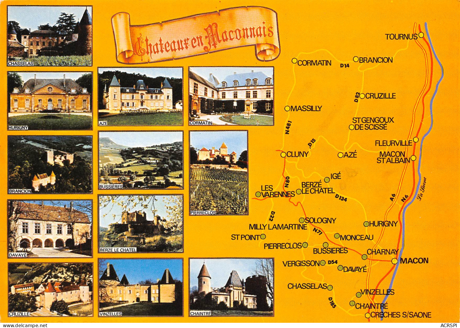 71 Saone Et Loire Carte Map Plan Du Maconnais  55 (scan Recto Verso)MF2773TER - Charolles
