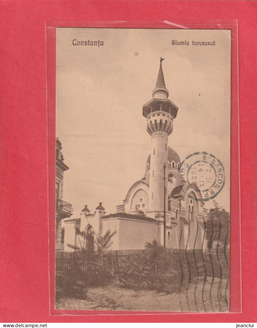 CONSTANTA . GIAMA TURCEASCA  .  CARTE AFFR AU VERSO LE 9-9-1928  .  2 SCANNES - Roumanie