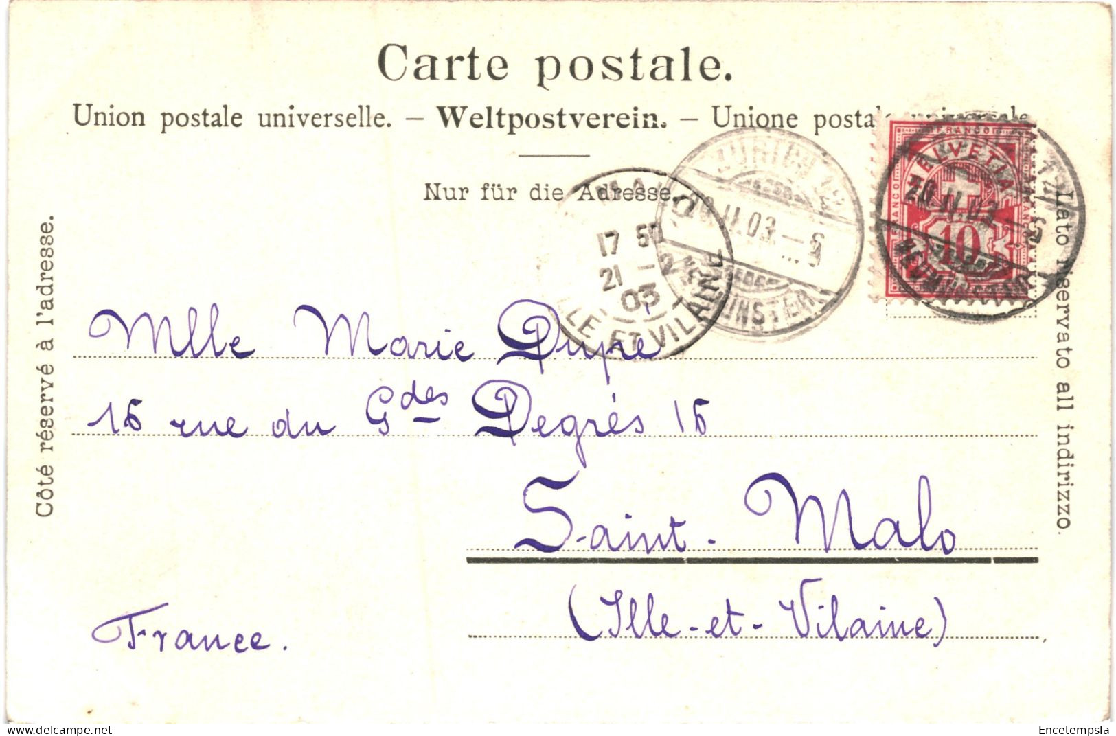 CPA Carte Postale Suisse Zurich Tonhalle   1903 VM80296 - Zürich