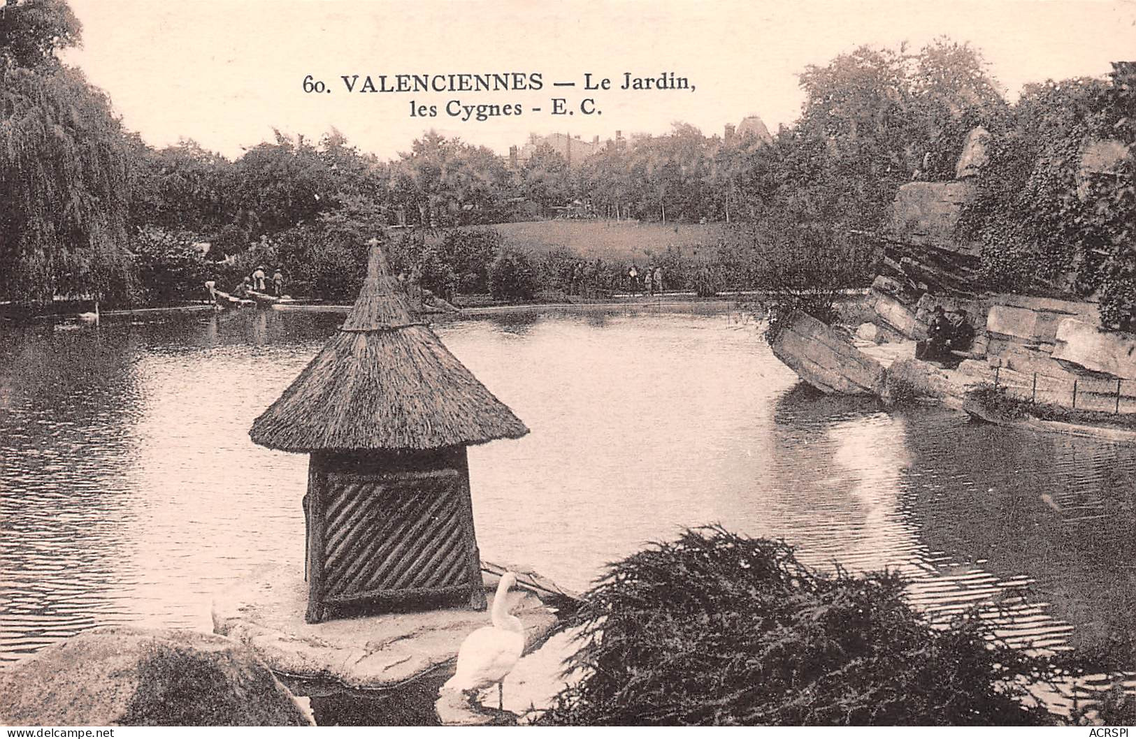 VALENCIENNES  Le Jardin Et Les Cygnes 13 (scan Recto Verso)MF2773VIC - Valenciennes