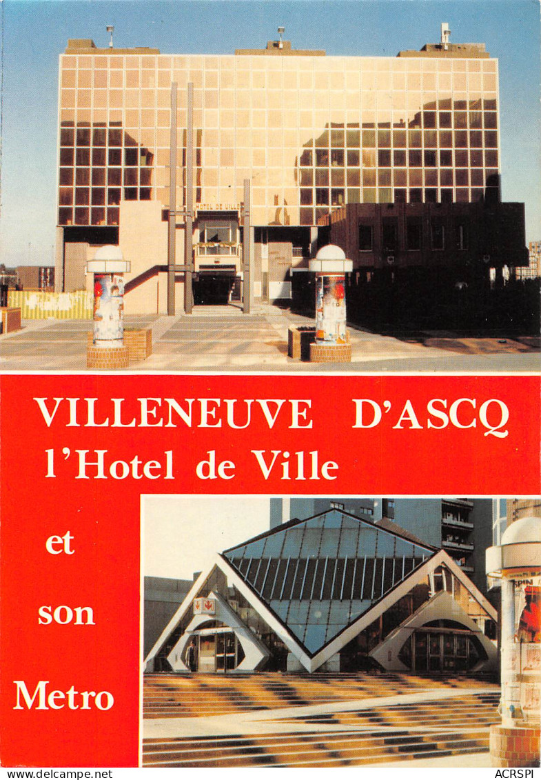 59 VILLENEUVE D'ASCQ La Place De L'hotel De Ville  8 (scan Recto Verso)MF2774BIS - Villeneuve D'Ascq