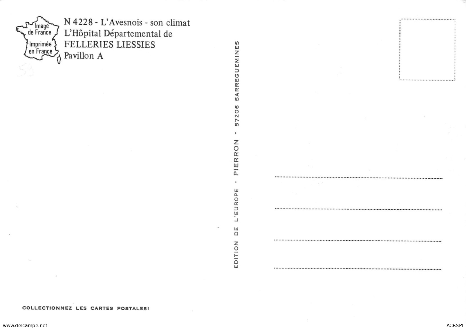 59  FELLERIES LIESSIES Le Pavillon A De L'hopital  26 (scan Recto Verso)MF2774BIS - Feignies