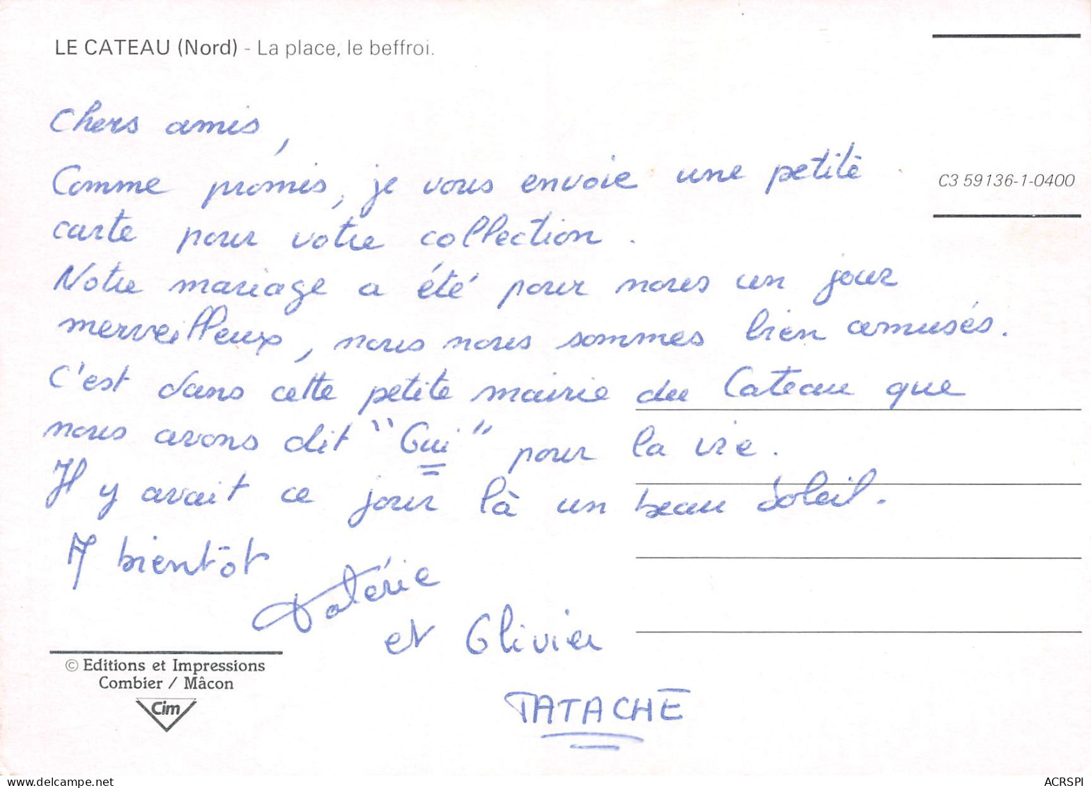 59 LE  CATEAU La Place Du Beffroi  21 (scan Recto Verso)MF2774BIS - Le Cateau