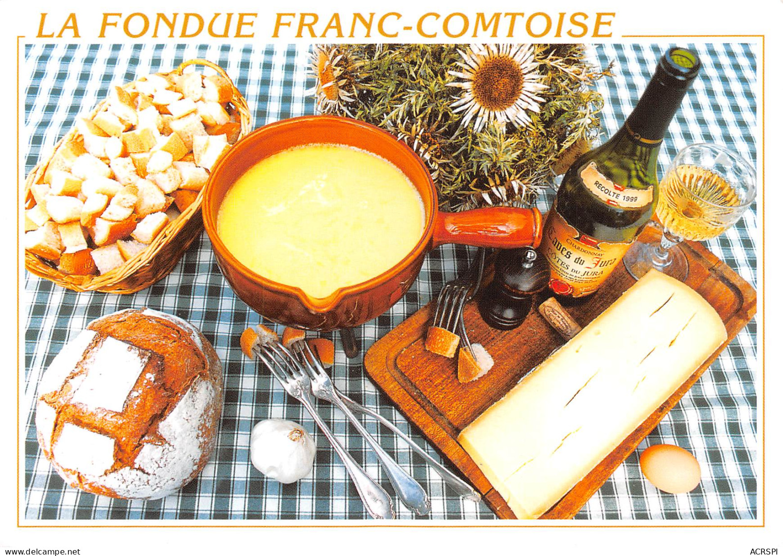 Recette De La FONDUE FRANC COMTOISE  64 (scan Recto Verso)MF2774TER - Recipes (cooking)