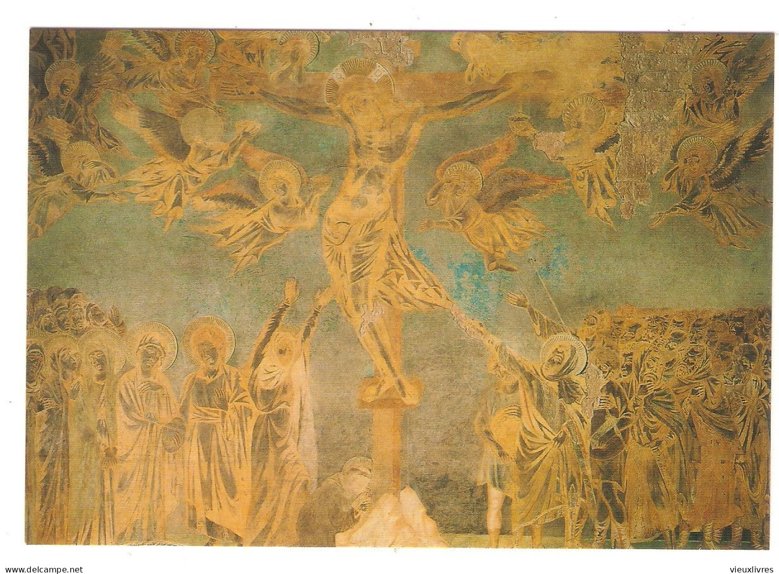 Italie Giotto Cimabue Lorenzetti Lot De 4 Cartes Postales D'Assise Clarisses - Pittura & Quadri