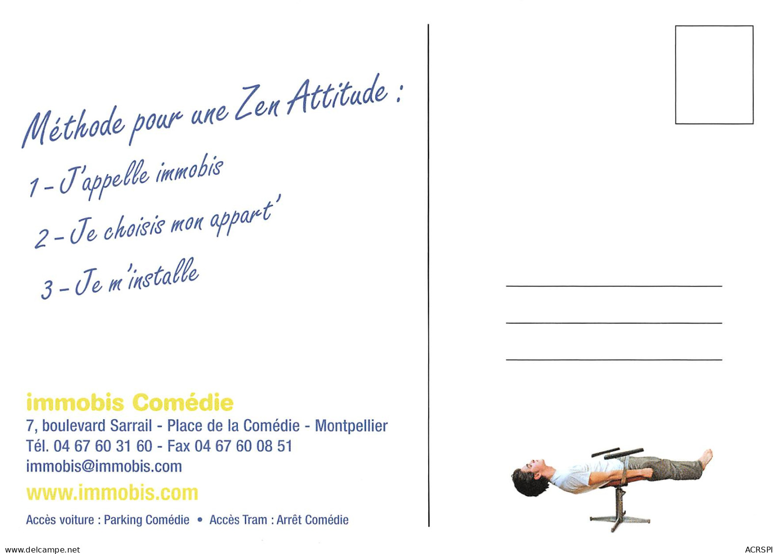 34 Montpellier IMMOBIS 7 Bld SARRAIL Place De La Comedie   PUB Publicité   54 (scan Recto Verso)MF2774VIC - Pubblicitari