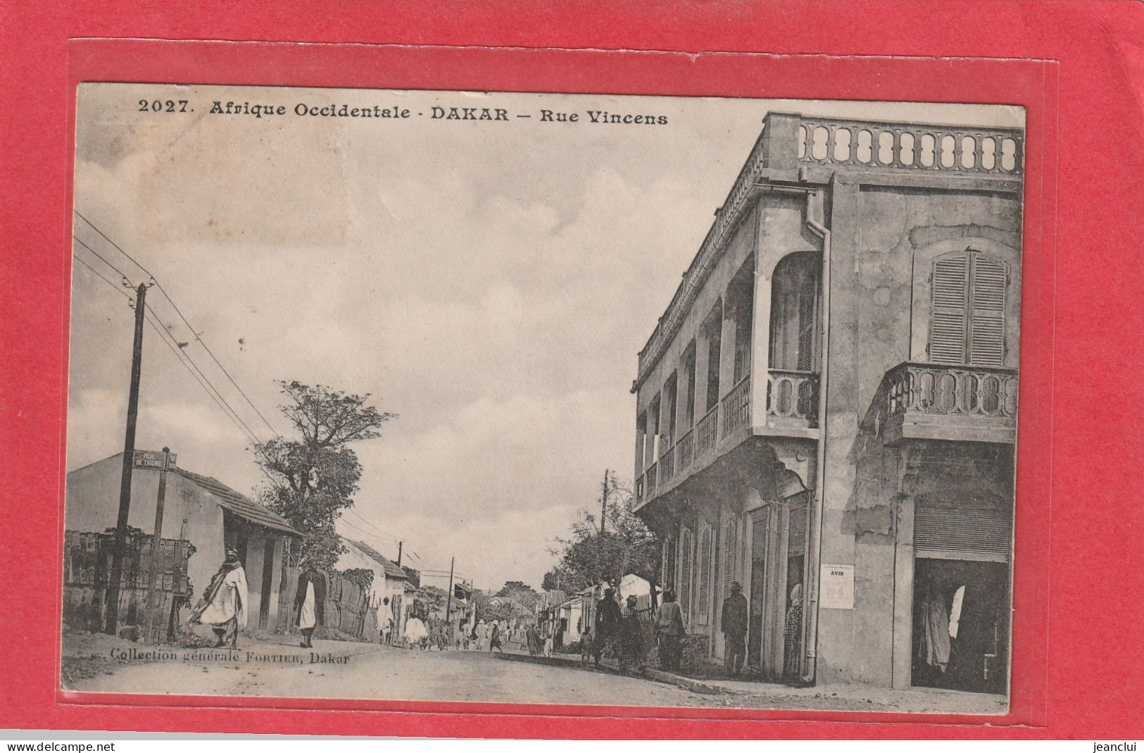 2027. AFRIQUE OCCIDENTALE . DAKAR . RUE VINCENS . CARTE TRES ANIMEE - Senegal