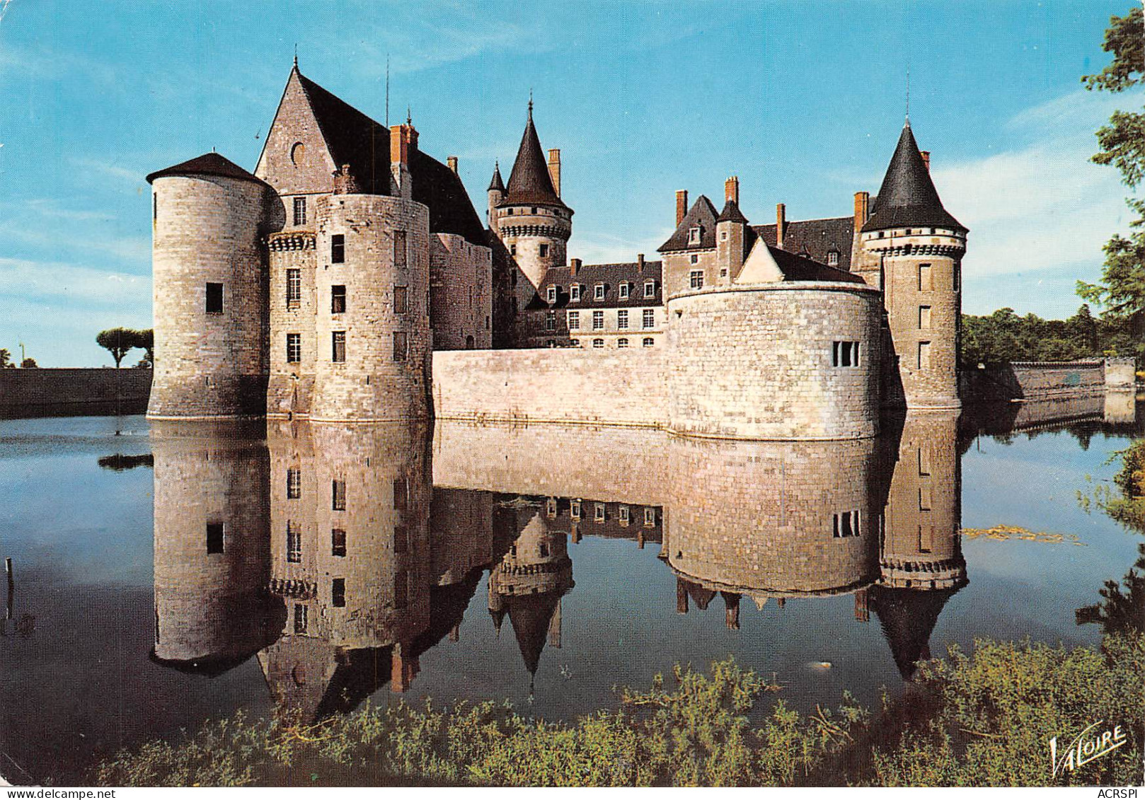 45 SULLY SUR LOIRE Le Chateau Forteresse Féodale Vue De L'ouest Et Reflet Dans La SANGE  15 (scan Recto Verso)MF2775TER - Sully Sur Loire