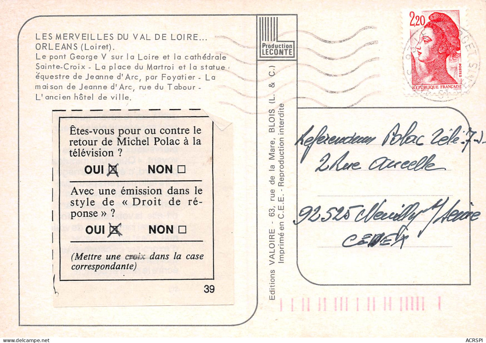 45 ORLEANS  Multivue 20 (scan Recto Verso)MF2775TER - Orleans