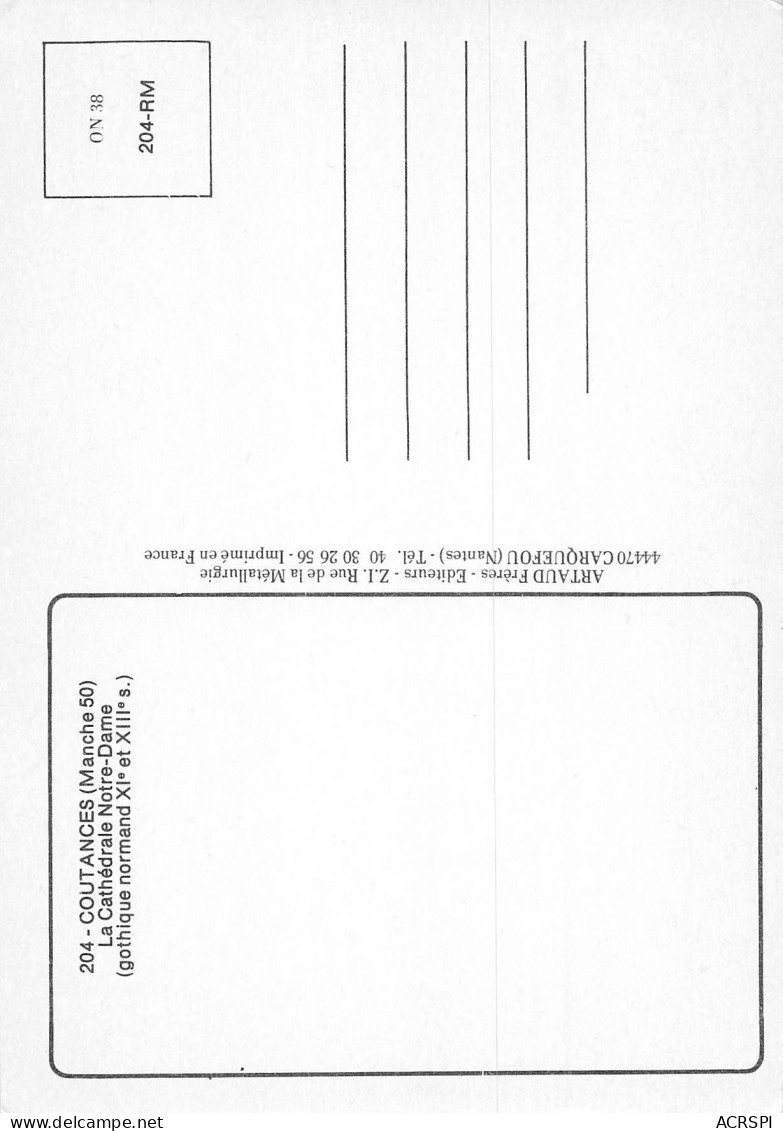 50 COUTANCES La Cathédrale 15 (scan Recto Verso)MF2775VIC - Coutances