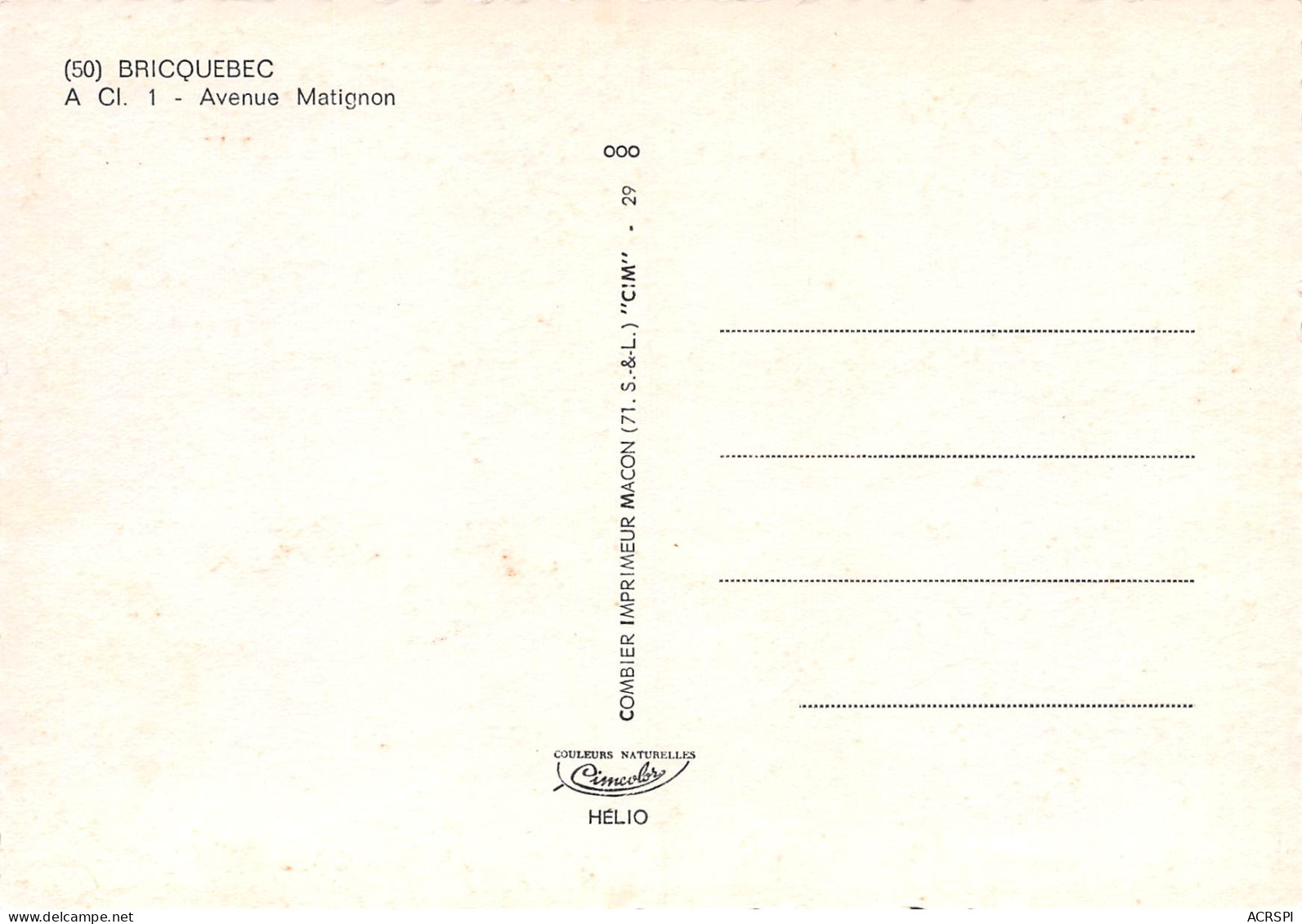 50  BRICQUEBEC Avenue Matignon   47 (scan Recto Verso)MF2775VIC - Bricquebec