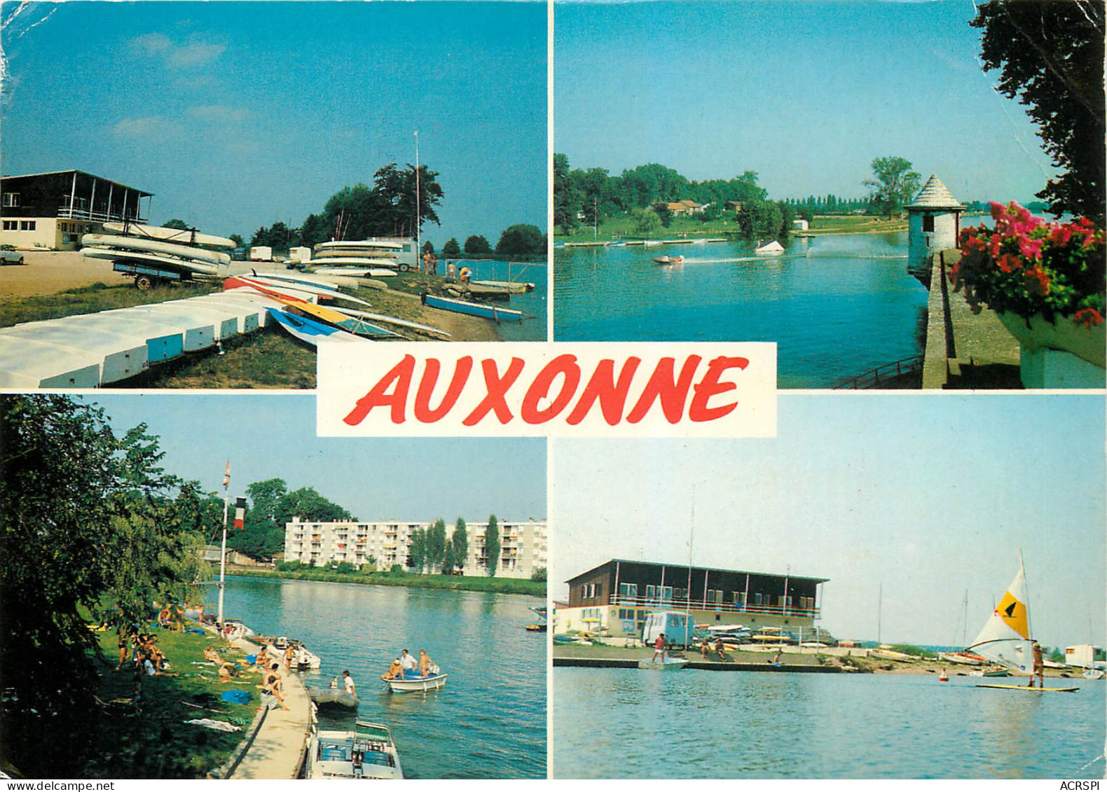 AUXONNE La Base Nautique Et Les Plaisirs De L Eau Sur La Saone 14(scan Recto Verso)MF2779 - Auxonne