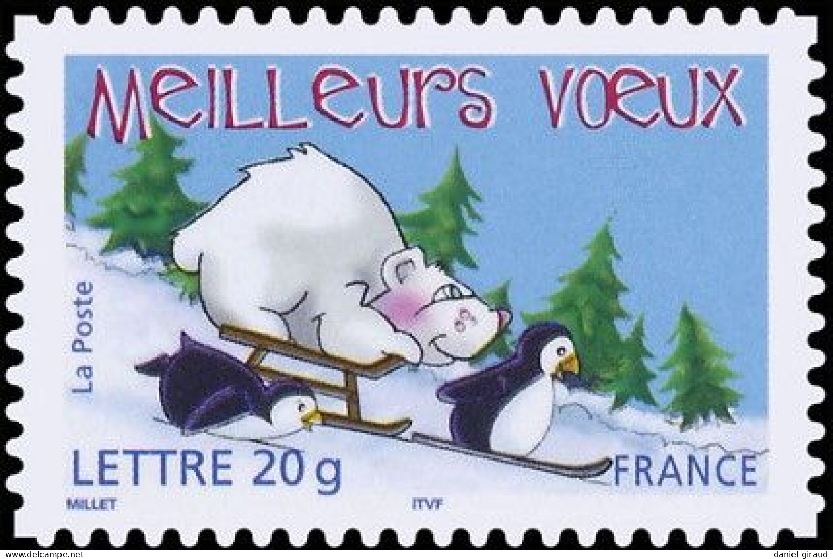 France 2005 Timbre Adhésif N°YT AD71 MNH ** Meilleurs Voeux Provenant Du Carnet N°YT BC67 - Unused Stamps