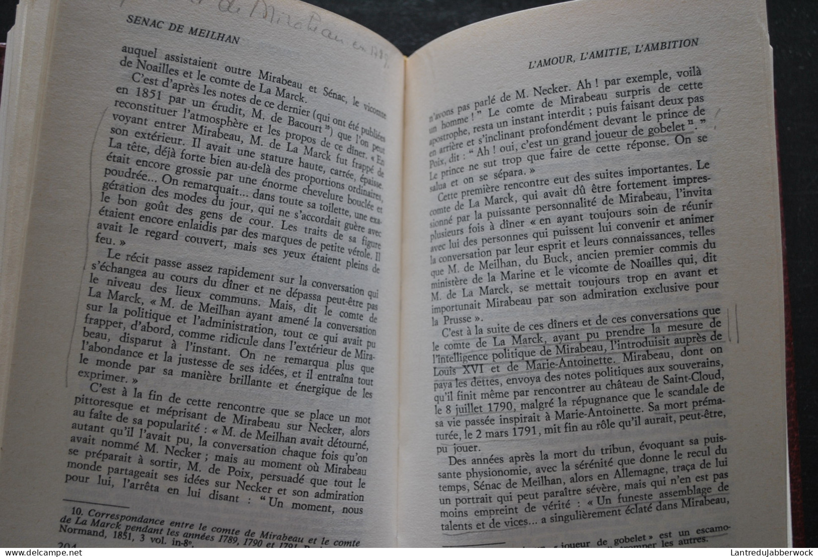 Pierre ESCOUBE Sénac De Meilhan Librairie Académique Perrin 1984 De La France De Louis XV à L'Europe Des émigrés - Geschichte