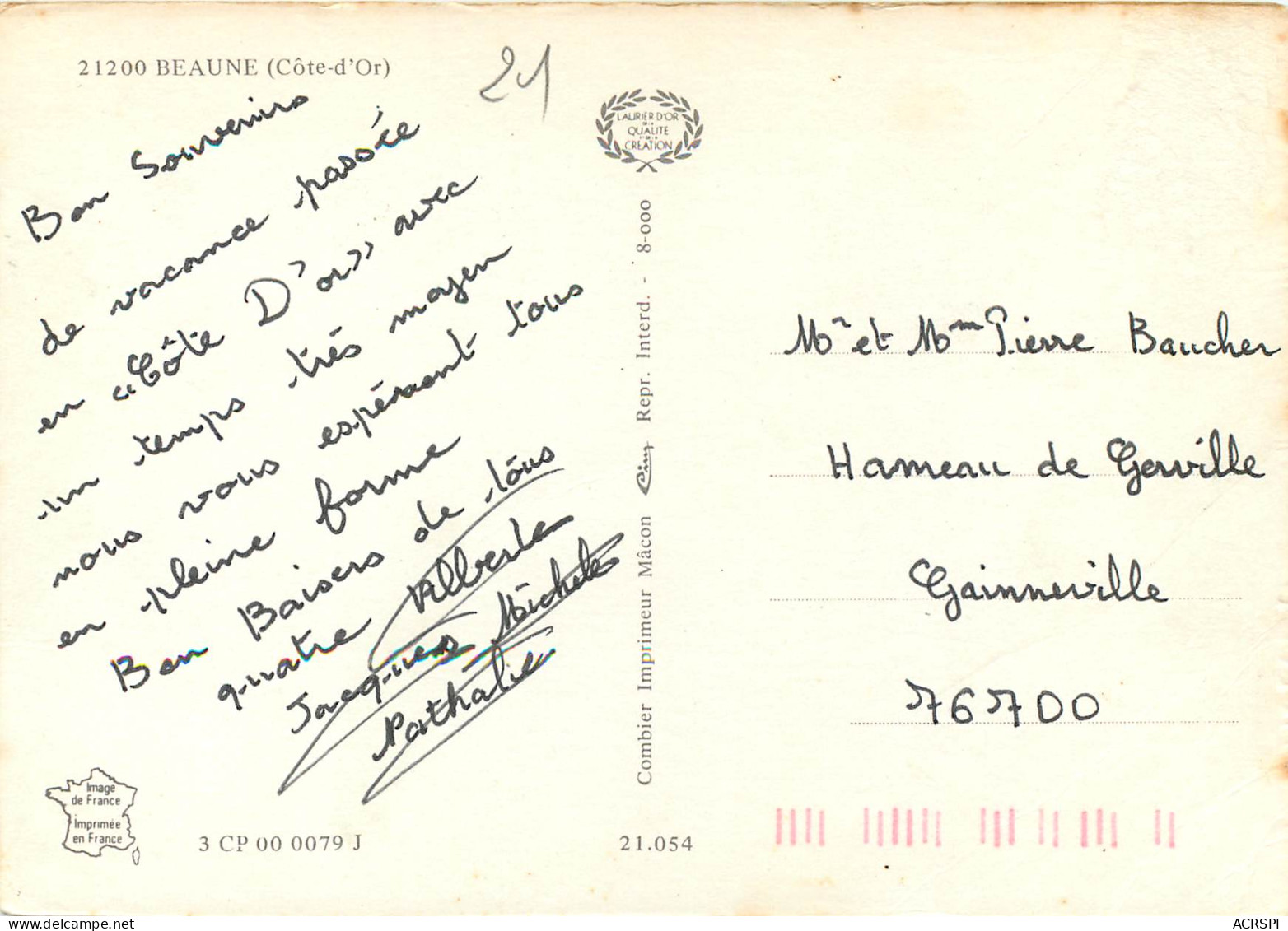 BEAUNE 5(scan Recto Verso)MF2784 - Beaune