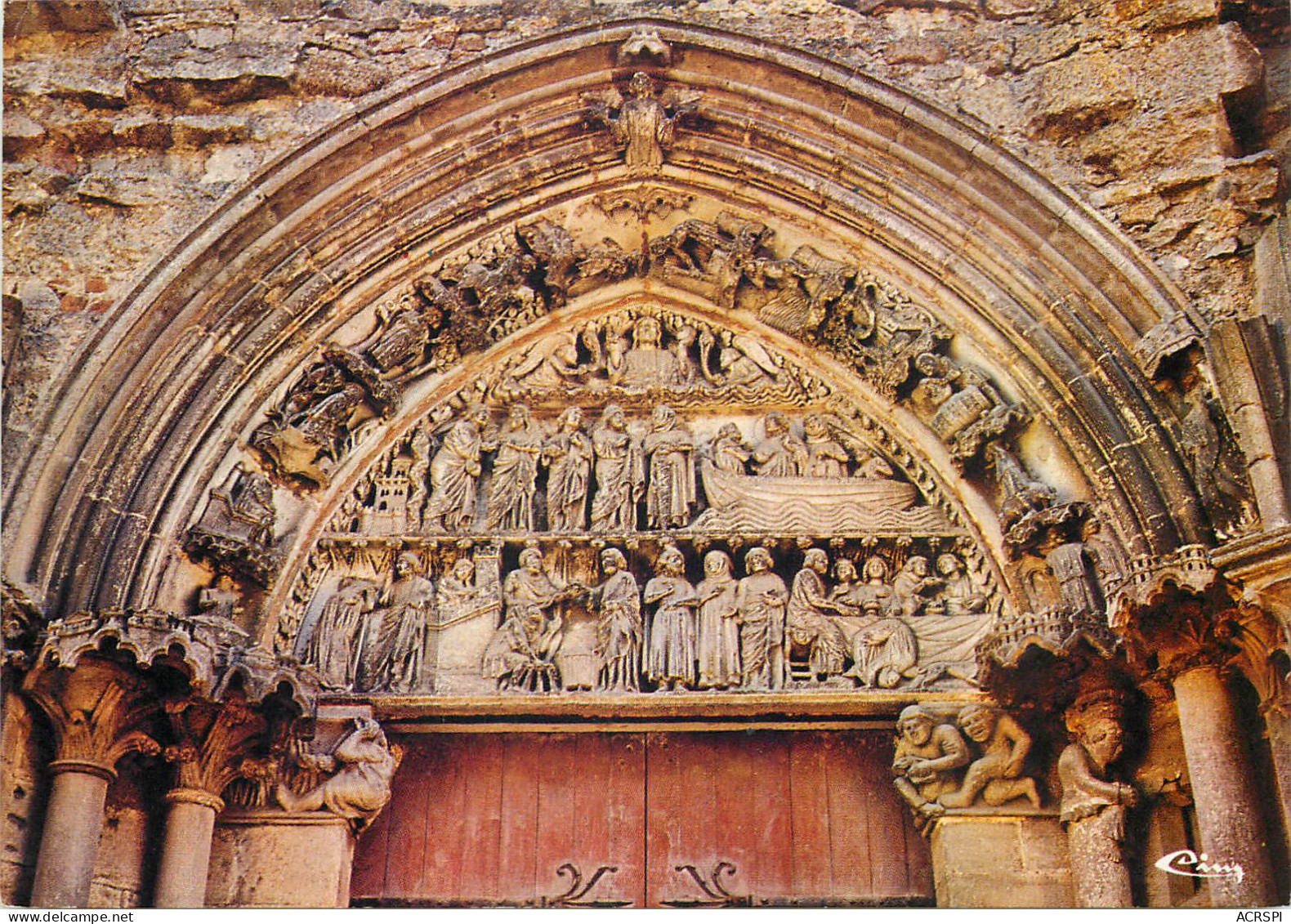 SEMUR EN AUXOIS Collegiale Notre Dame Tympan De La Porte 14(scan Recto Verso)MF2784 - Semur