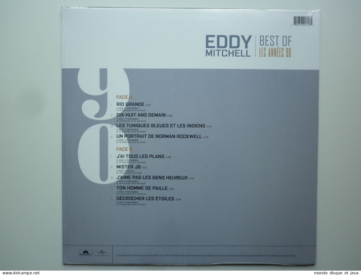 Eddy Mitchell Album 33Tours Vinyle Best Of Les Années 90 - Autres - Musique Française