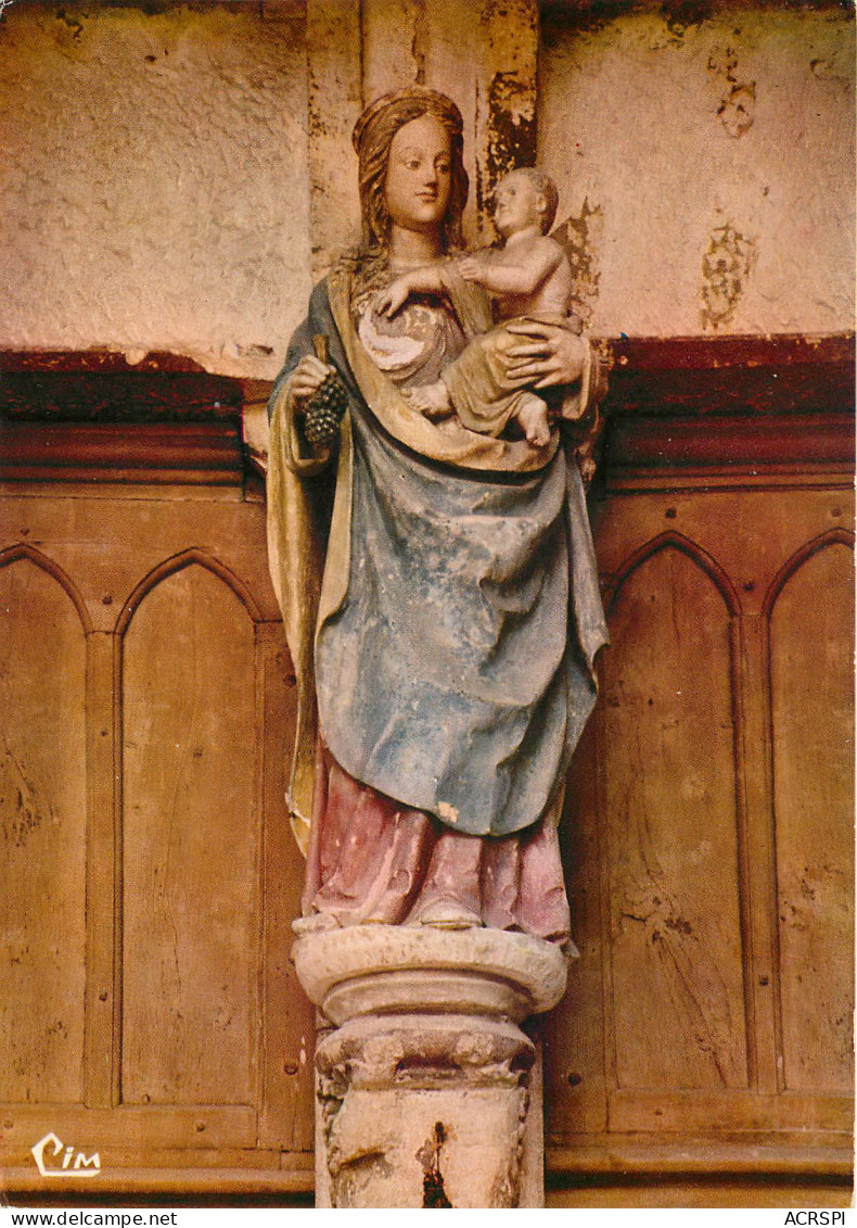 SEMUR EN AUXOIS COLLEGIALE NOTRE DAME La Vierge Au Raisin 30(scan Recto Verso)MF2791 - Semur