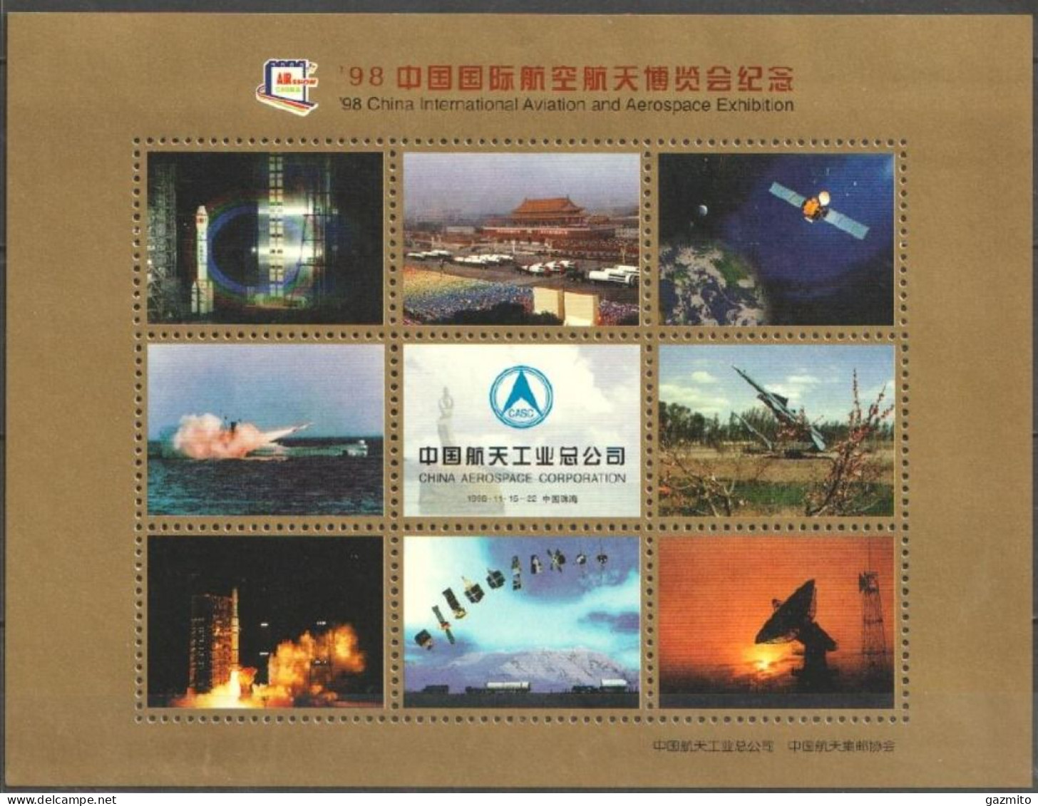 China 1998, Space, Block - Ungebraucht