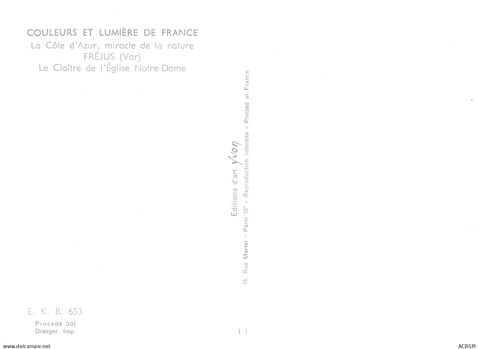 FREJUS La Cathédrale Le Cloitre  5 (scan Recto Verso)MF2794 - Frejus